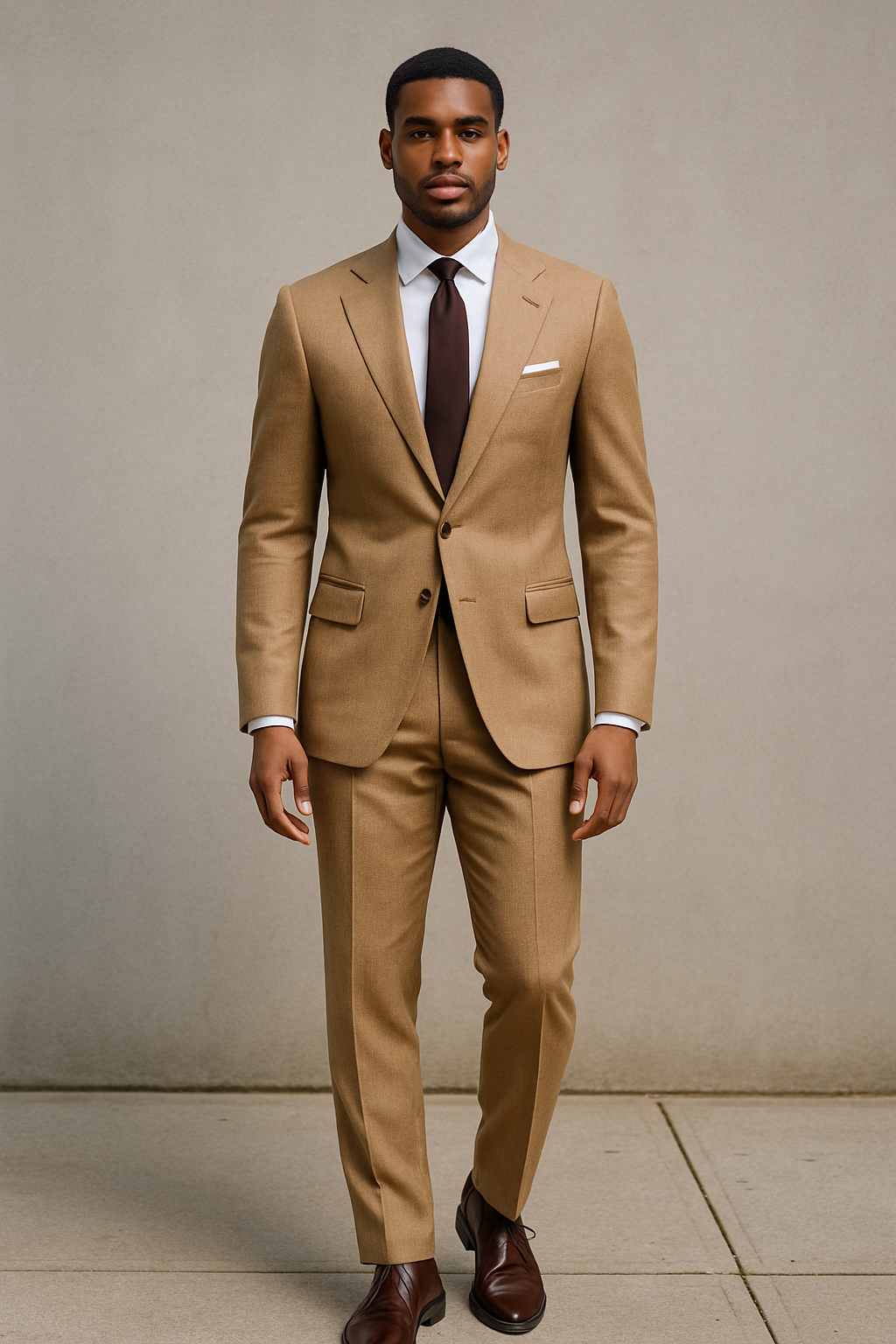 Dark Tan Suit